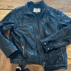 Wilsons Leather Black Jacket for Men